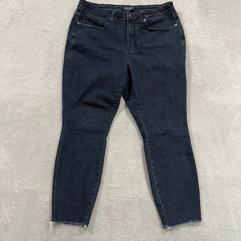 Judy‎ Blue Jeans Womens 18W High Rise Skinny Fit Raw Hem Southwestern Normcore